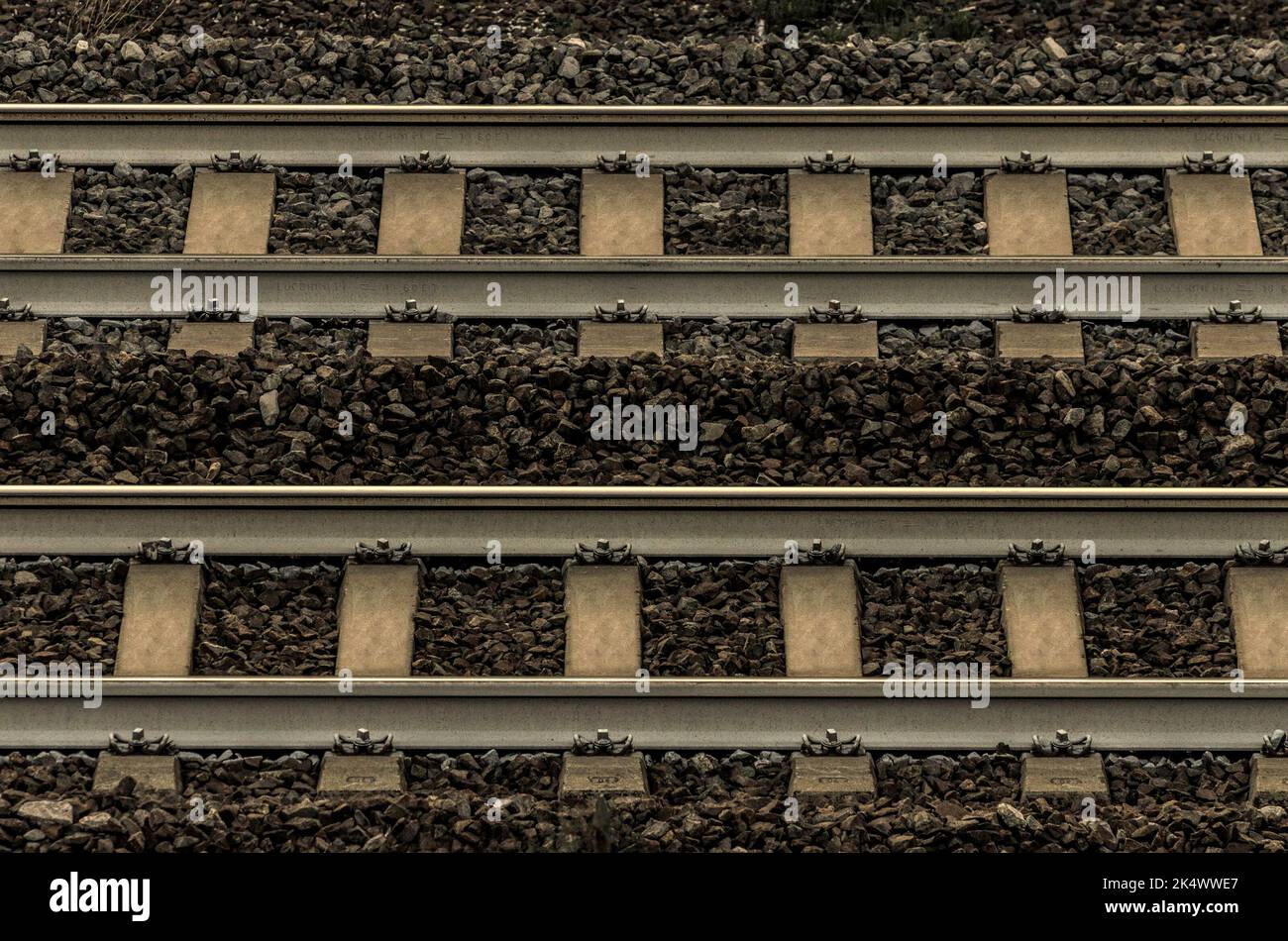 Train Tracks Rear Landscape railroad tracks seen hi-res stock photography and images - Alamy