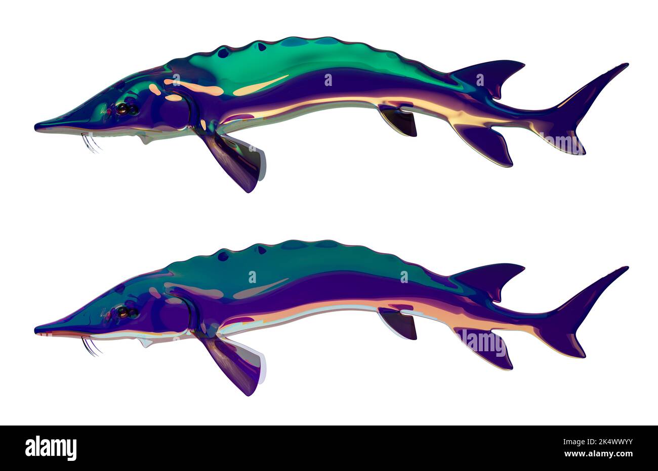 Material Fish illustration like rendering on white background Stock ...