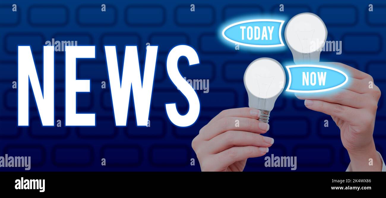 Conceptual display News. Internet Concept comprehensive uptodate ...