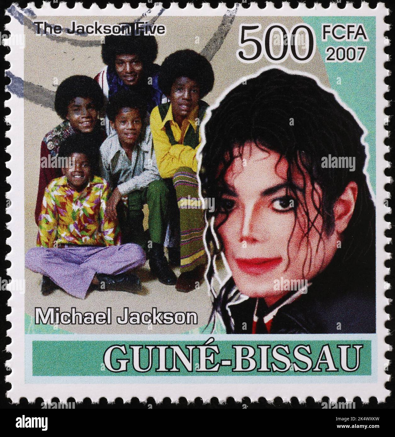 Michael Jackson and his brothers on postage stamp Stock Photo Alamy
