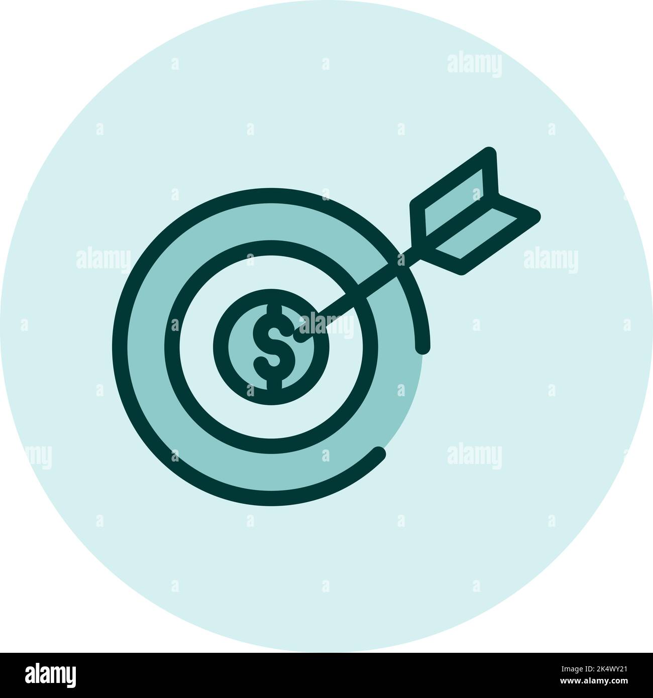 Mission Target Floating Business mission target, illustration, vector on a white background ...