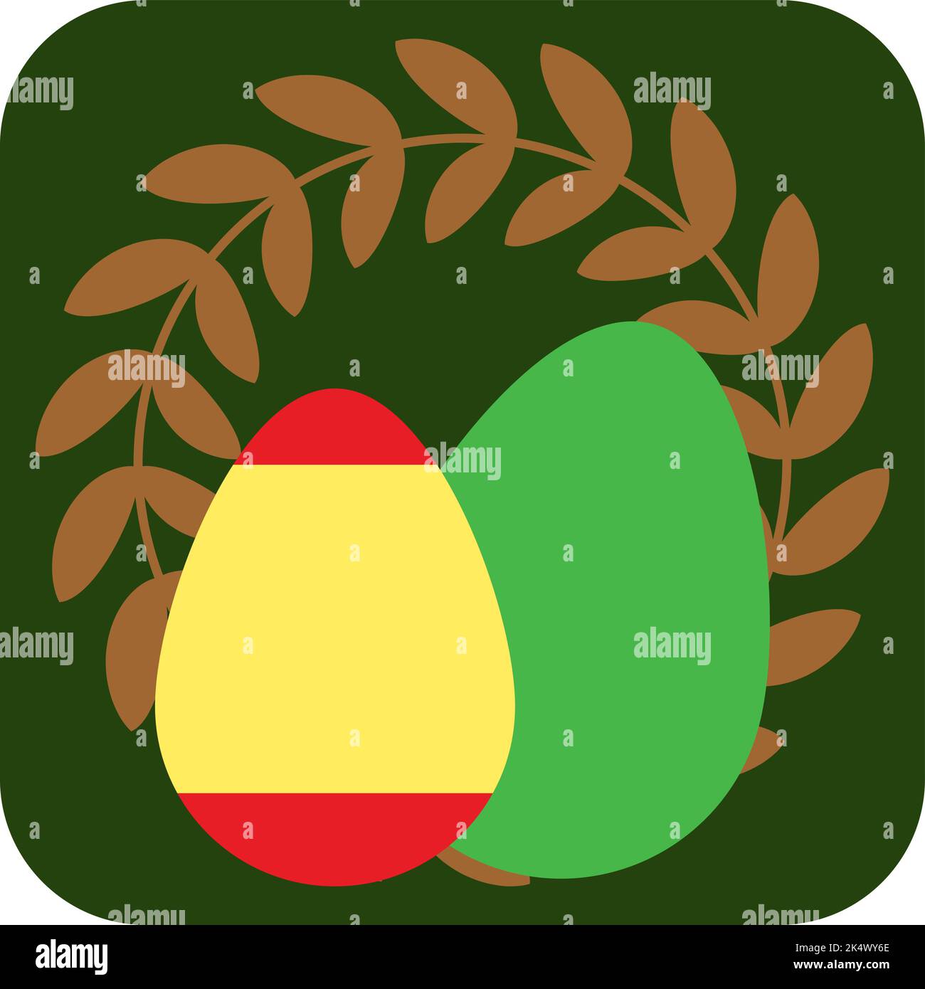 Olive branch, illustration, vector on a white background. Stock Vector