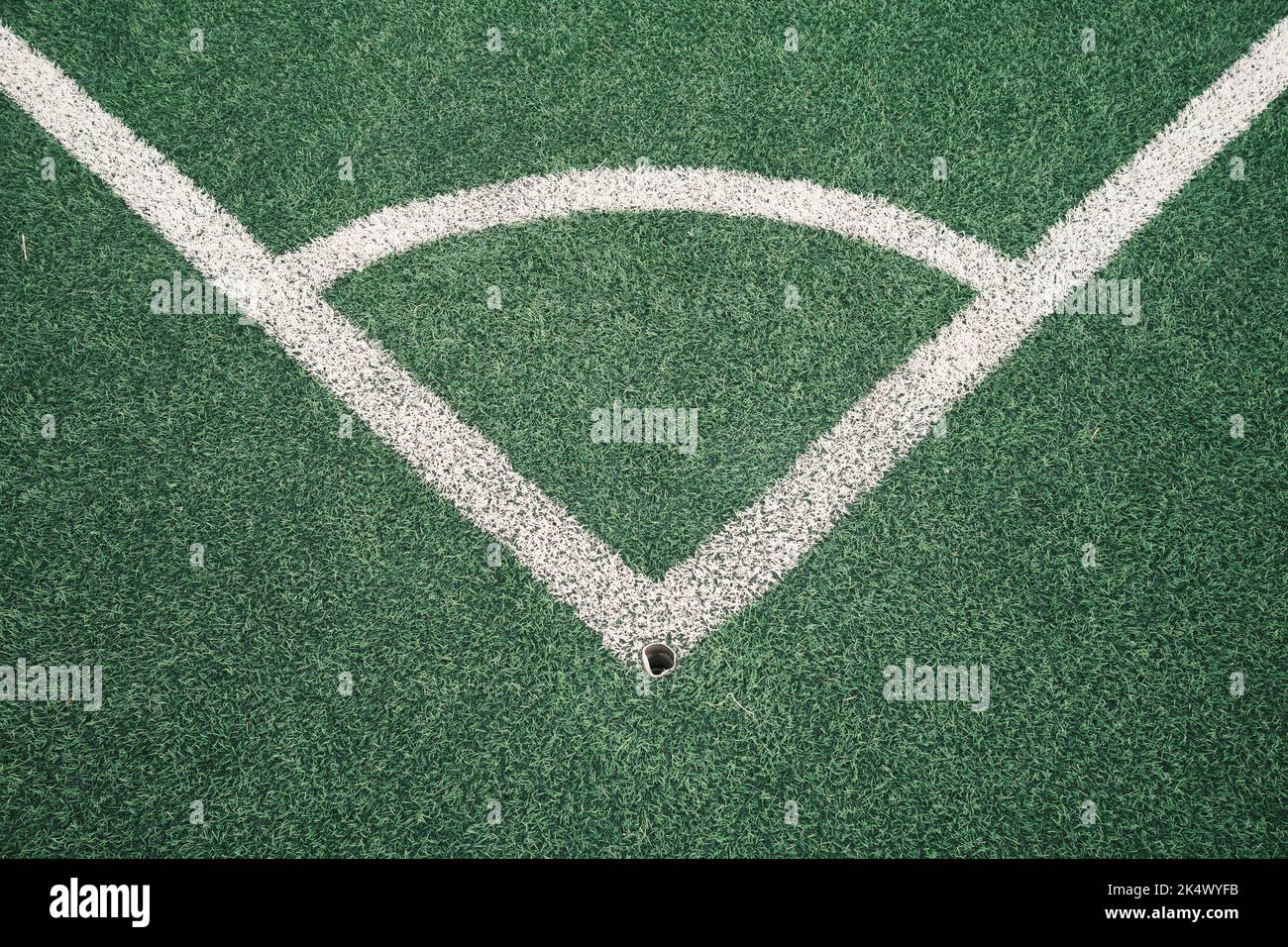 From above view of lines in football field Stock Photo