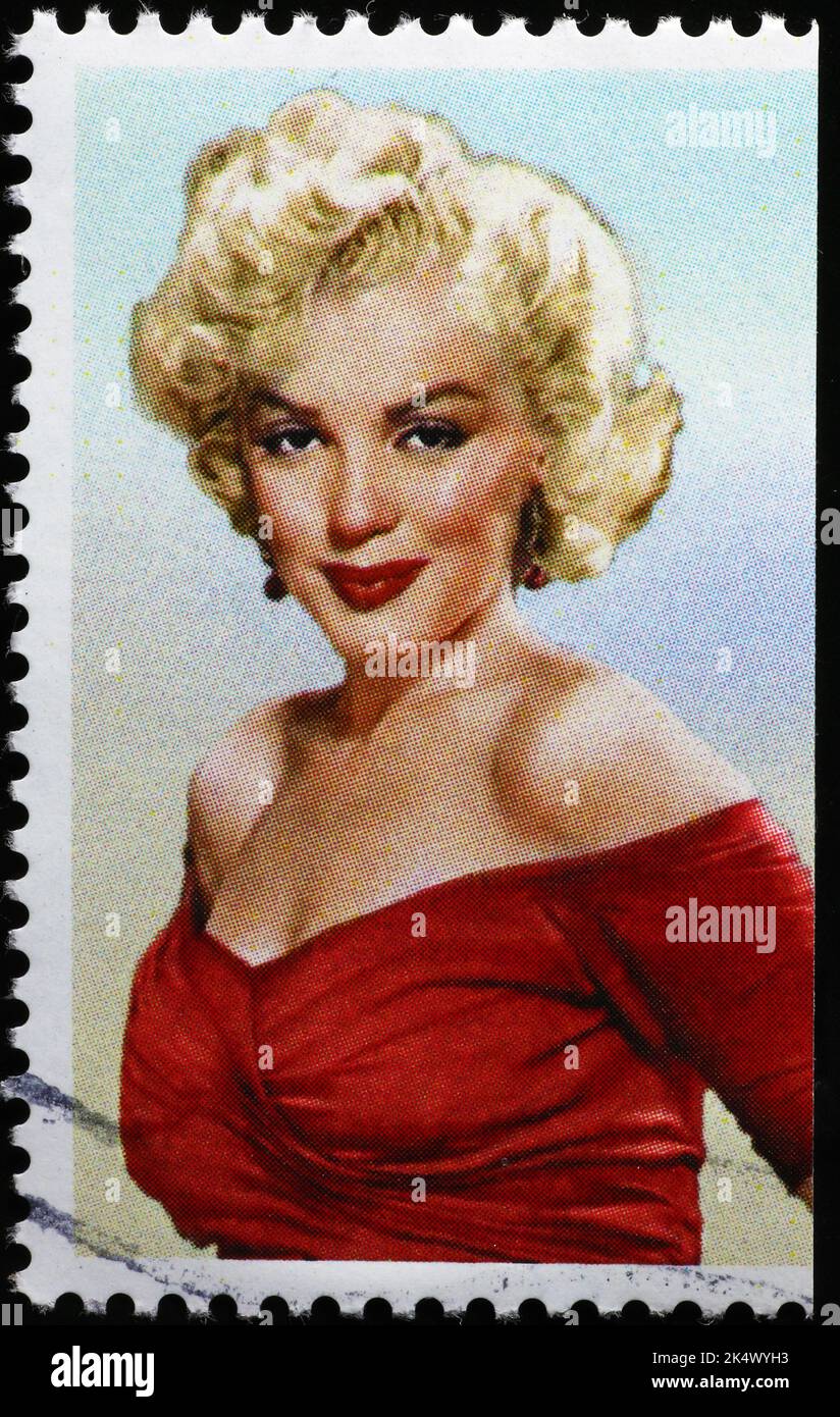 Picture of Marilyn Monroe on stamp Stock Photo