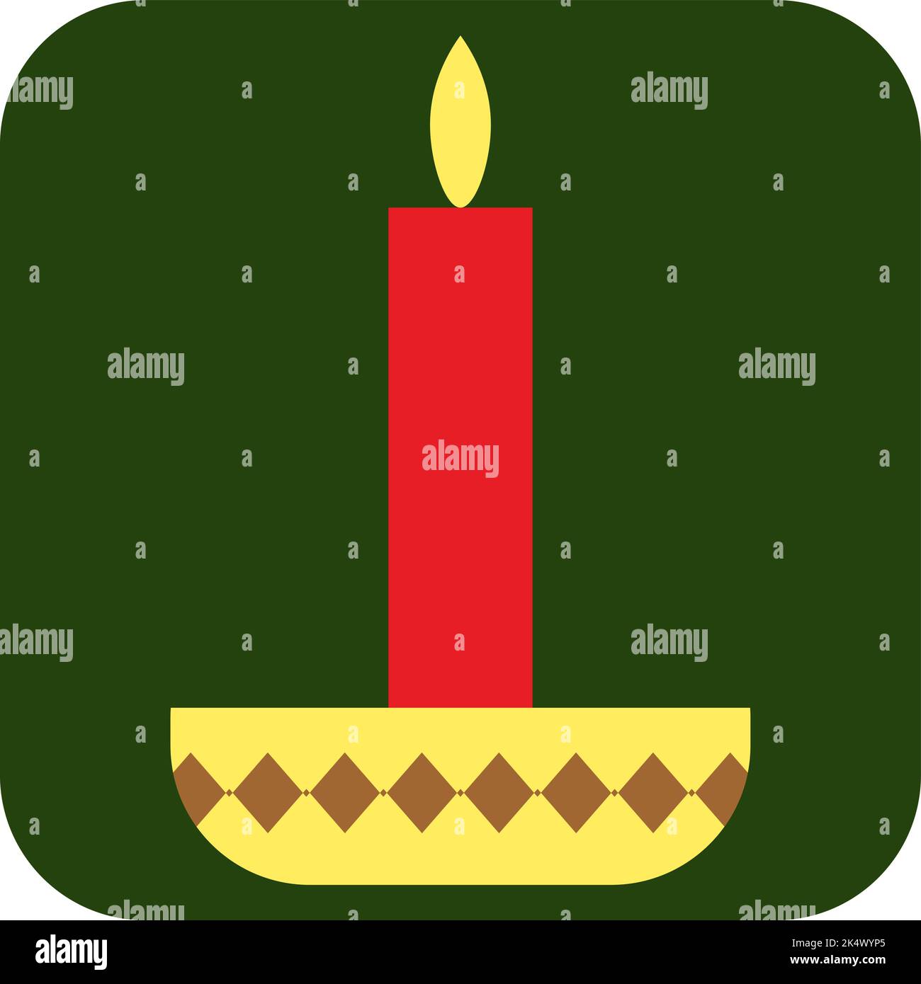 Easter candle, illustration, vector on a white background. Stock Vector