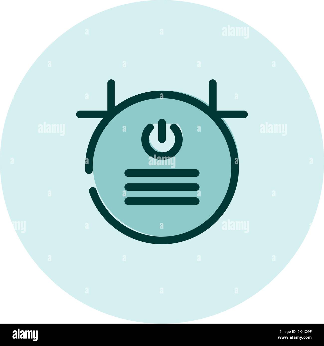 Household electronics robot vacuum, illustration, vector on a white background. Stock Vector