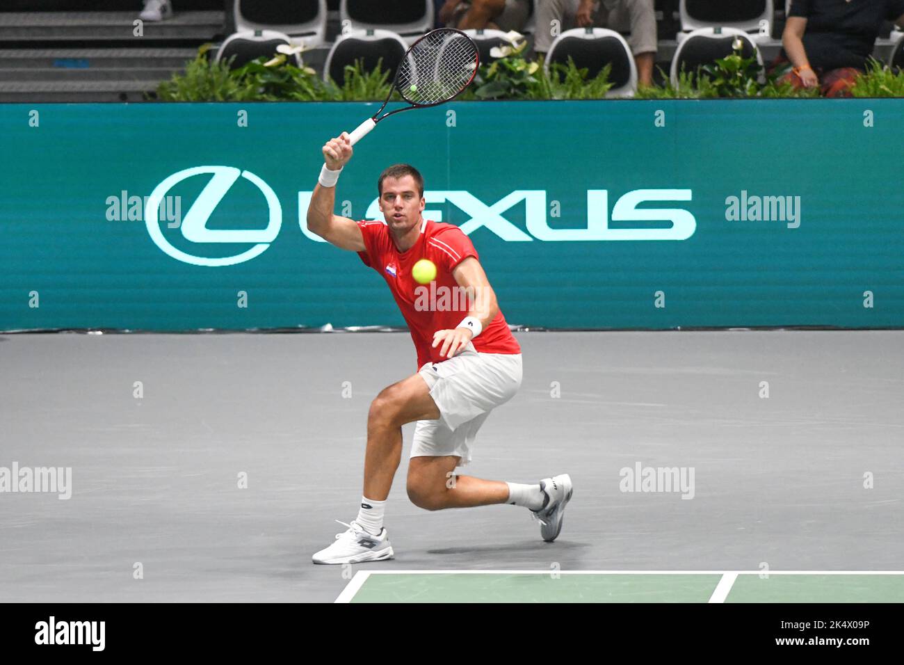 Borna Gojo (Croatia). Davis Cup Finals, Group A (Bologna Stock Photo