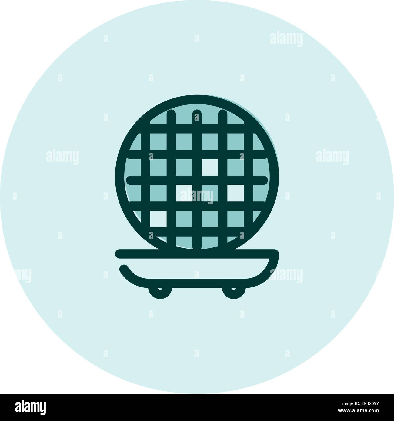 Household electronics waffle maker, illustration, vector on a white background. Stock Vector