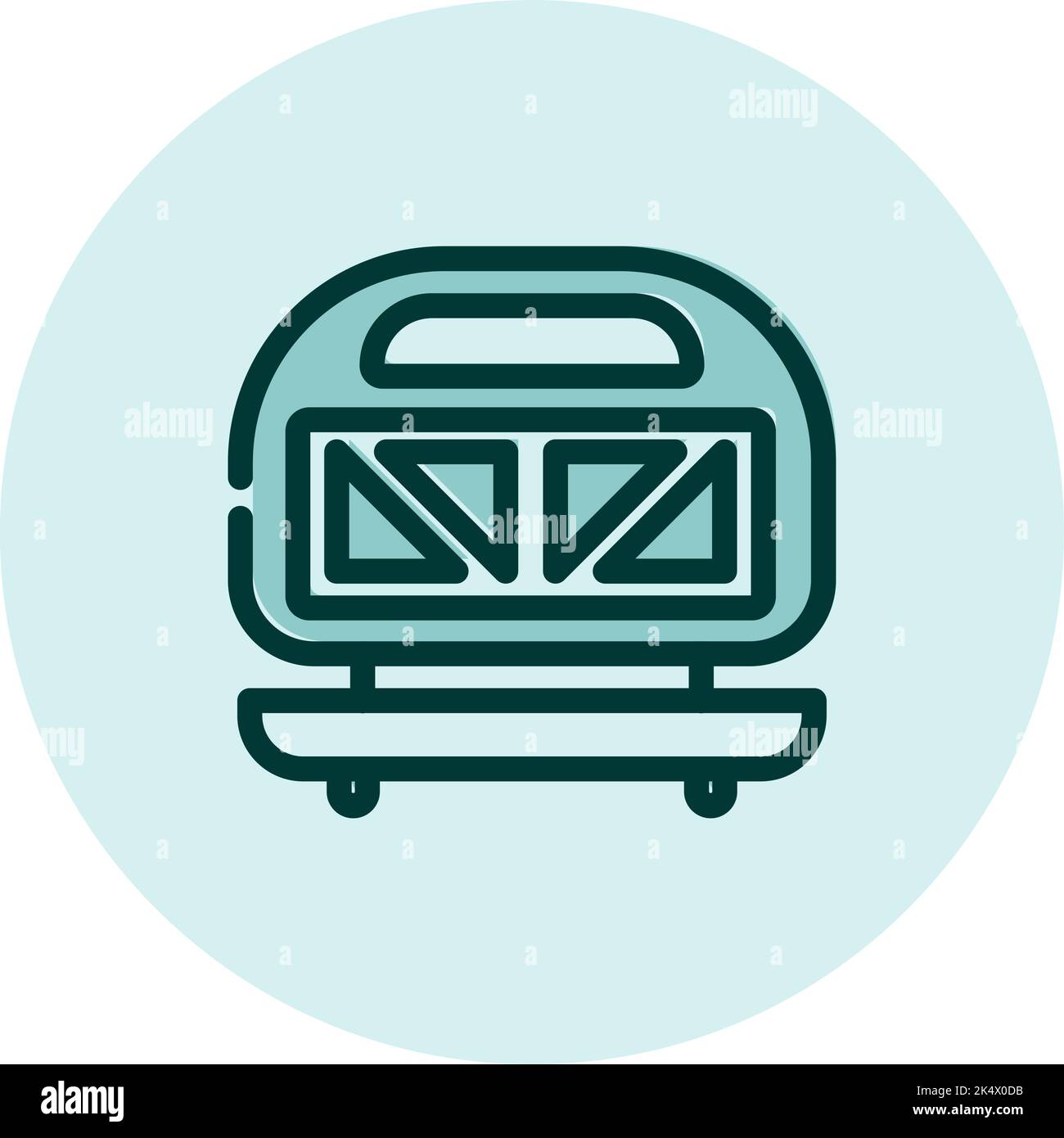 Household electronics sandwich maker, illustration, vector on a white