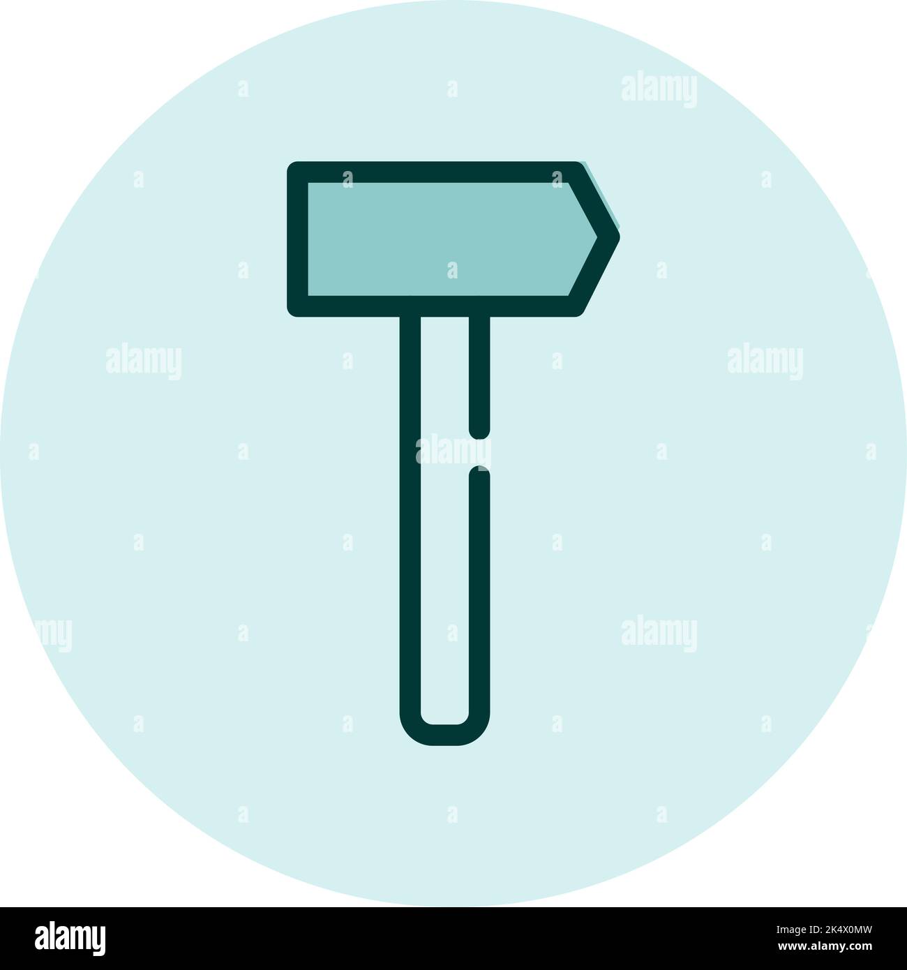Hammer tool, illustration, vector on a white background Stock Vector ...