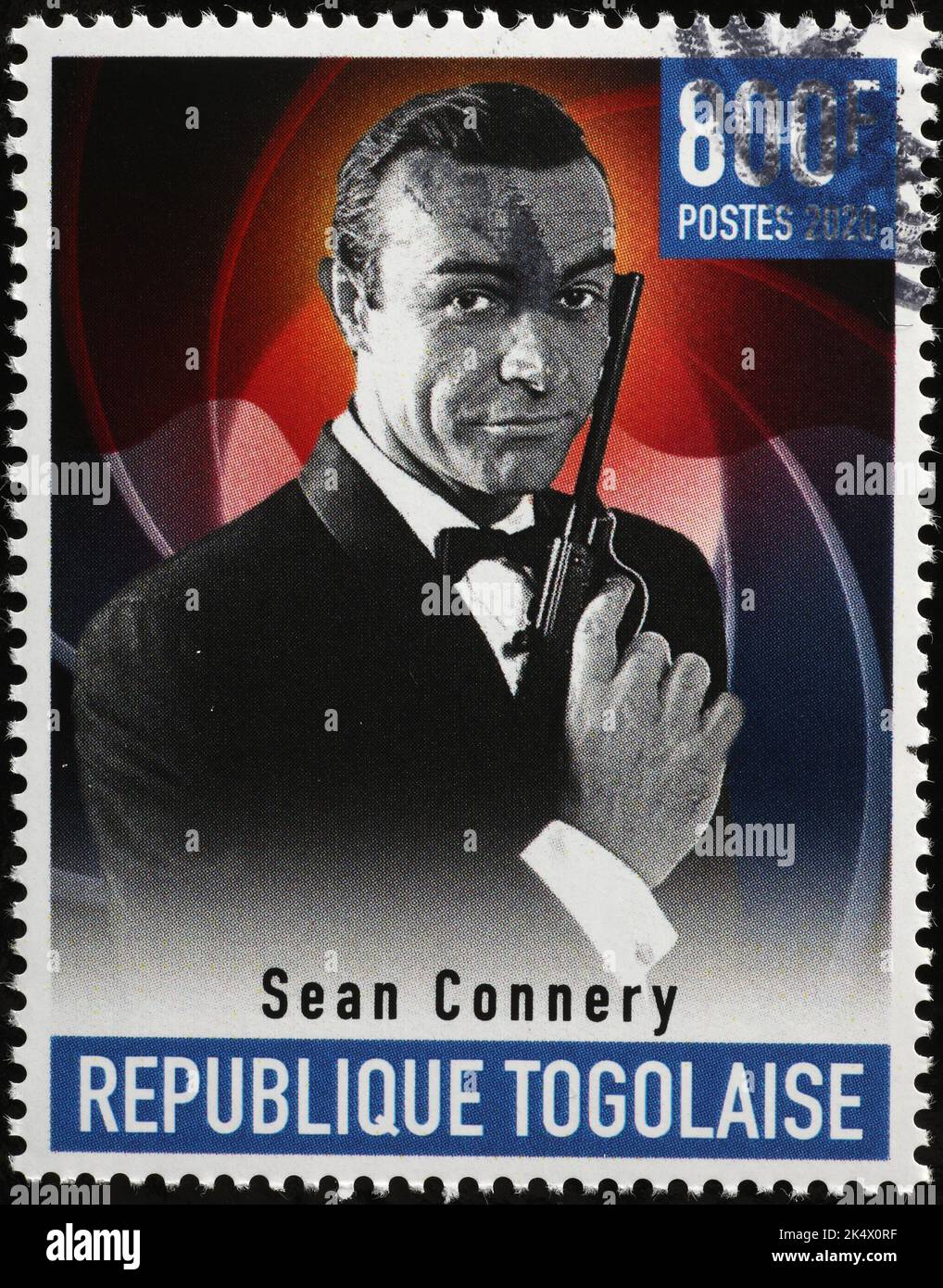 Sean Connery as James Bond on stamp of Togo Stock Photo