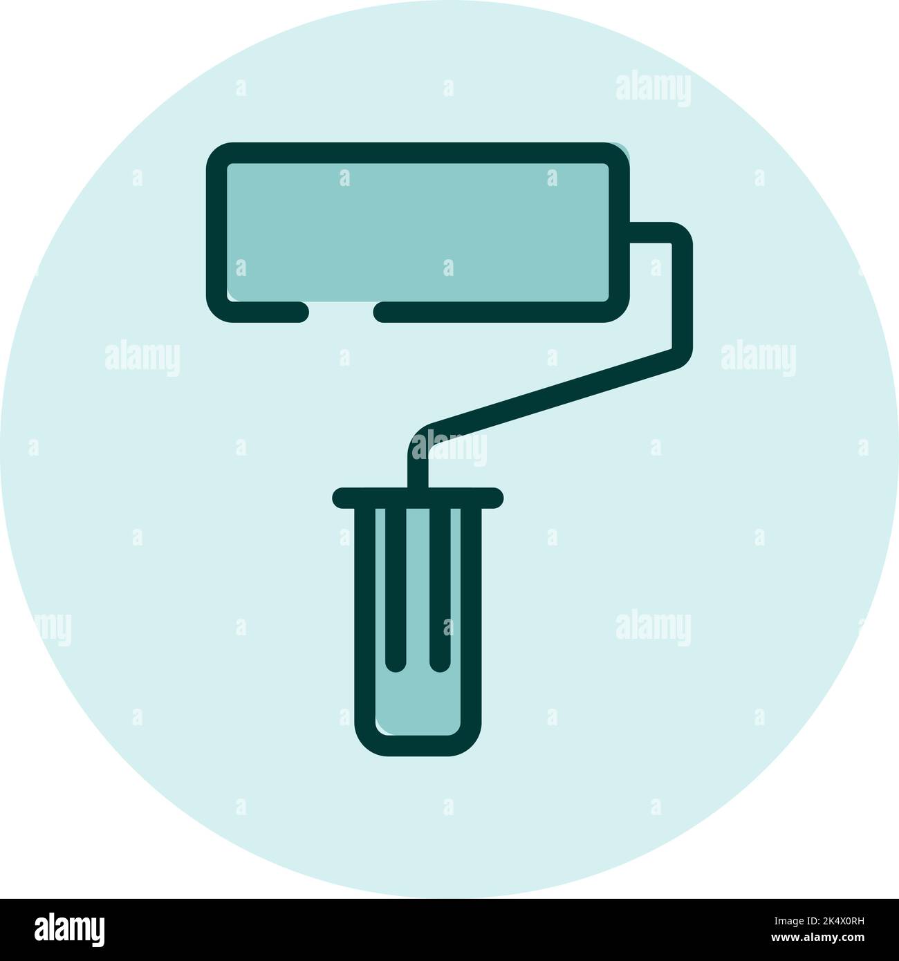 Paint rollers, illustration, vector on a white background Stock Vector