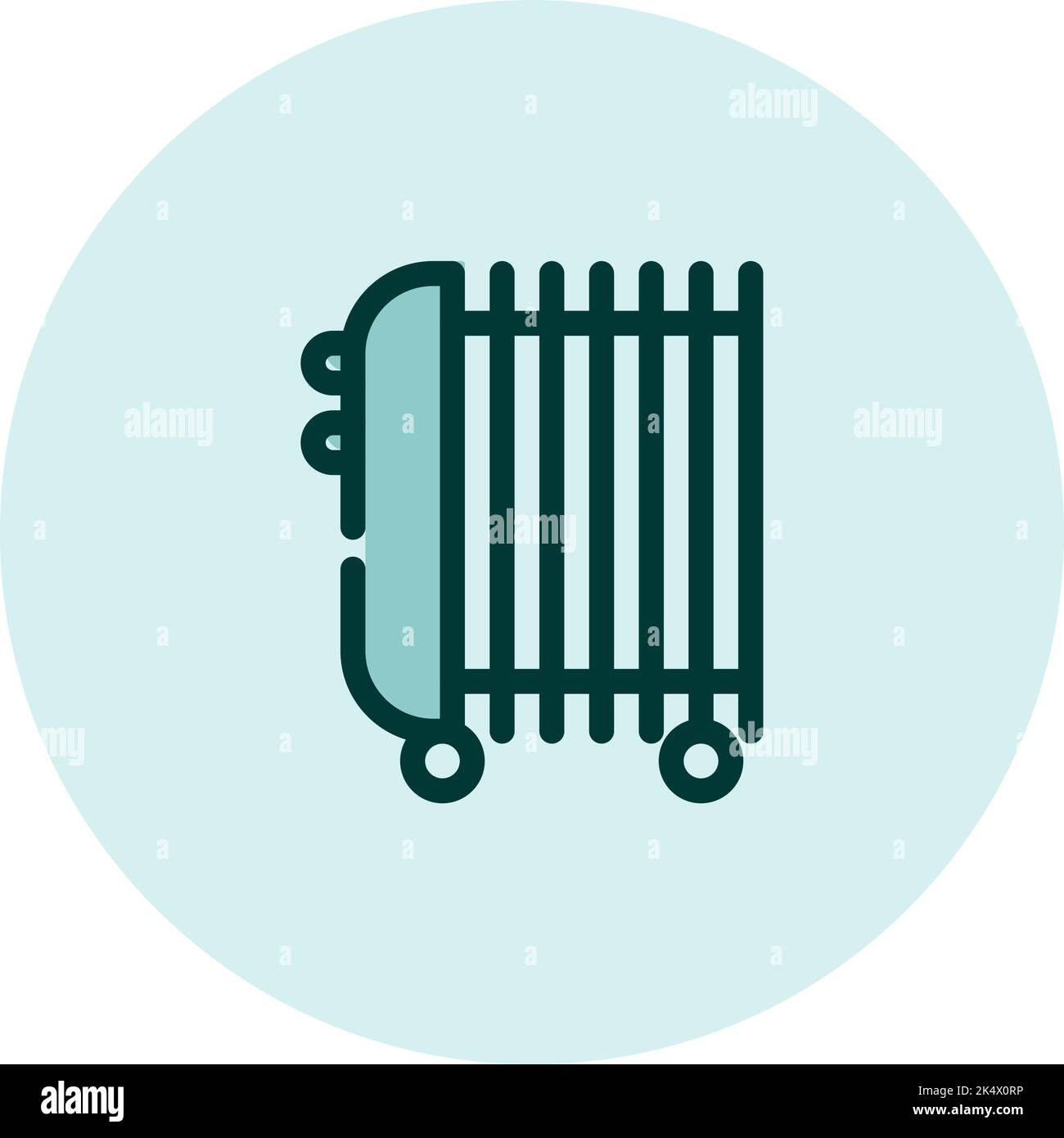 Household electronics heater, illustration, vector on a white background. Stock Vector