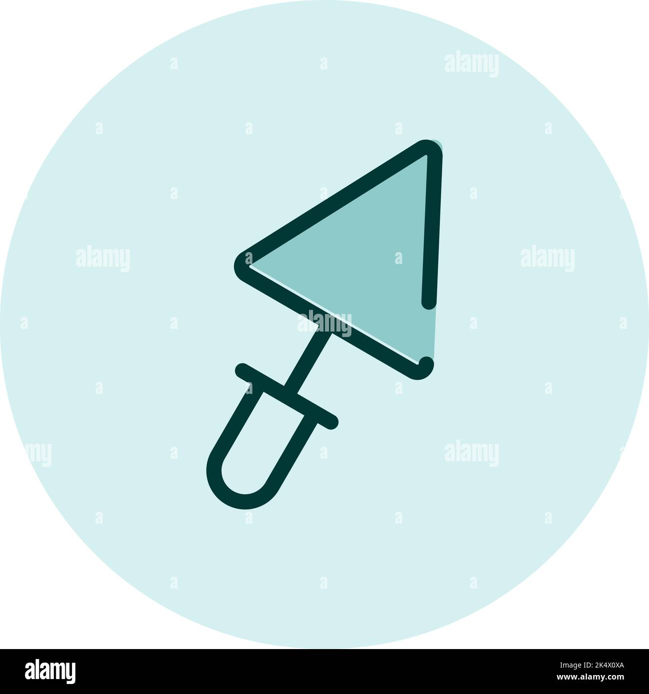 Trowel tool, illustration, vector on a white background. Stock Vector