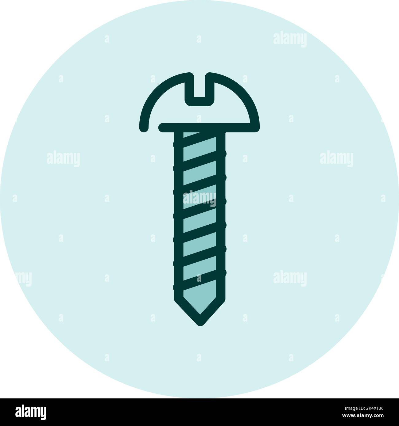 Screw head, illustration, vector on a white background Stock Vector