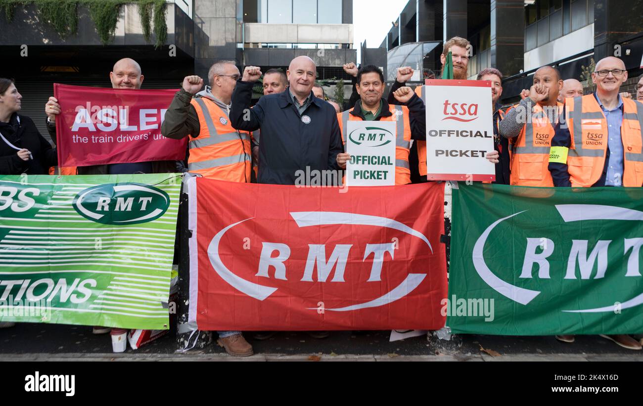 Train drivers at 12 rail companies represented by the Aslef union go on strike today. Workers at the Transport Salaried Staffs’ Association (TSSA) and Stock Photo