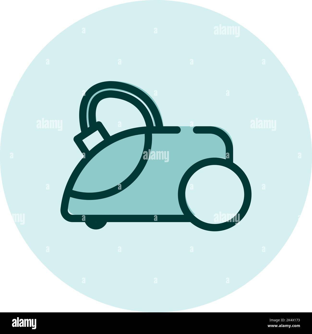 Household electronics vacuum cleaner, illustration, vector on a white background. Stock Vector