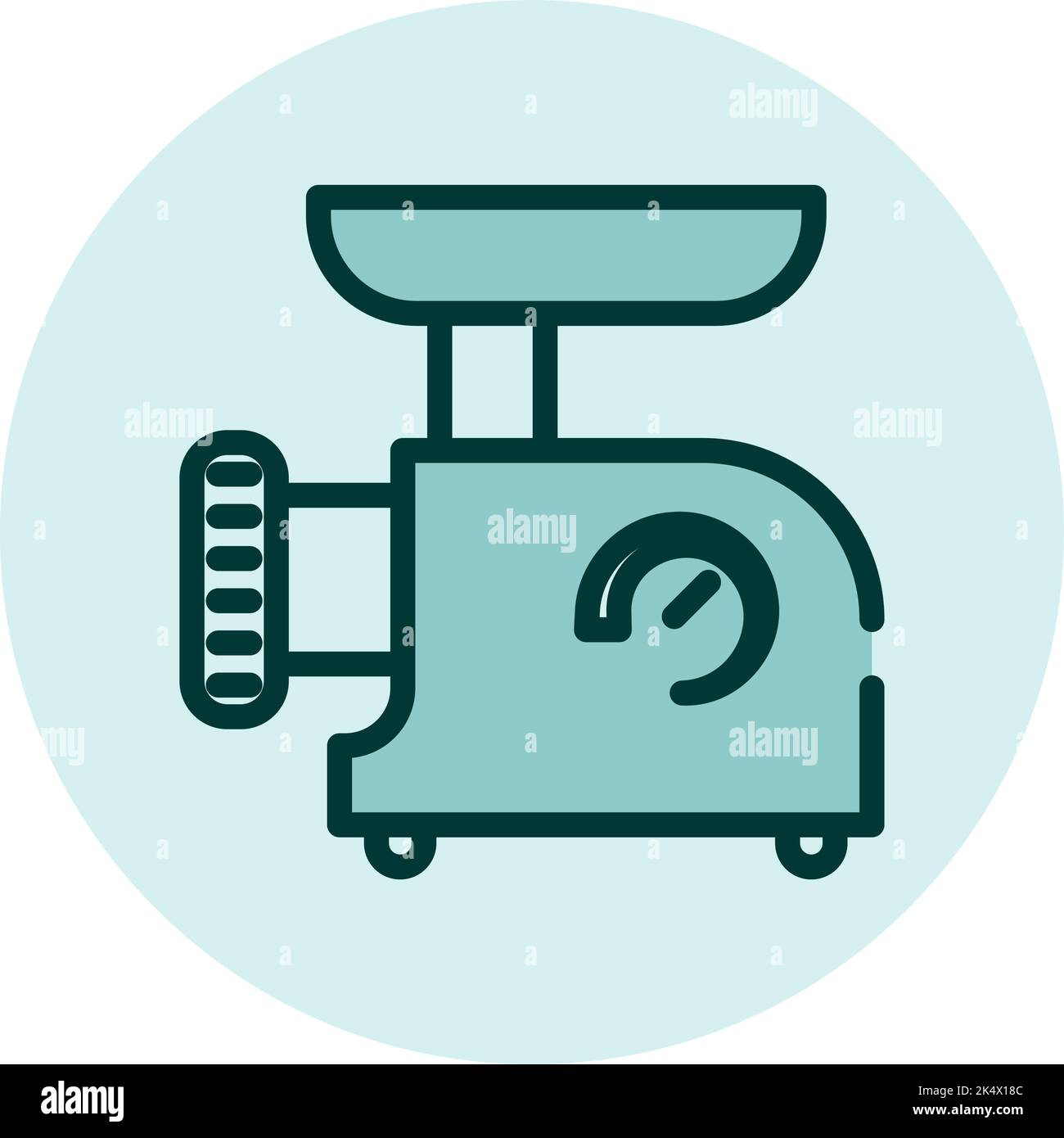 Household electronics pasta maker, illustration, vector on a white background. Stock Vector