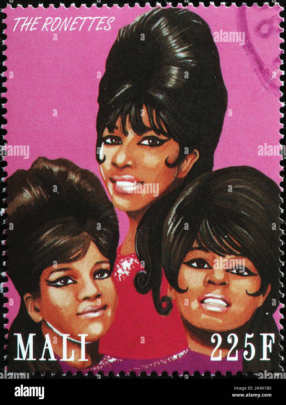 The Ronettes on postage stamp if Mali Stock Photo