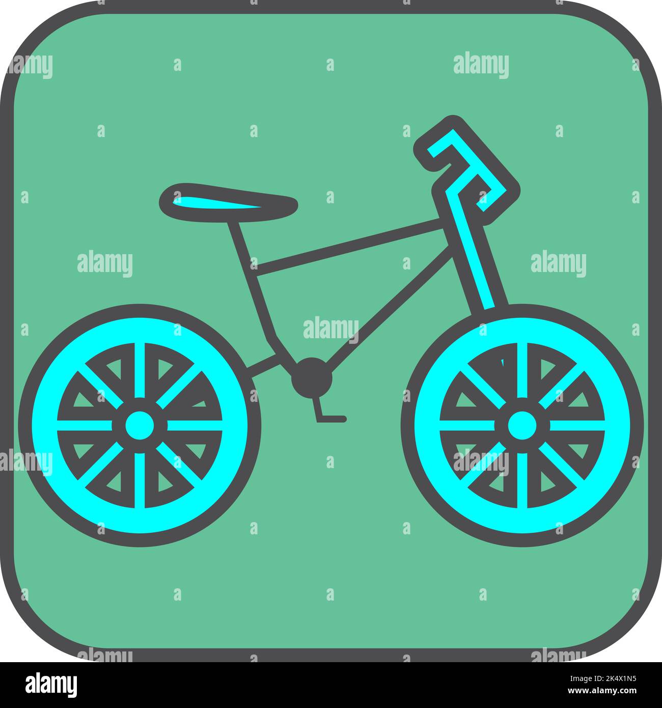 Blue bicycle, illustration, vector on a white background. Stock Vector