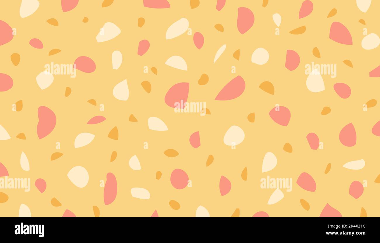 Terrazo background abstract yellow and pink vector Stock Vector