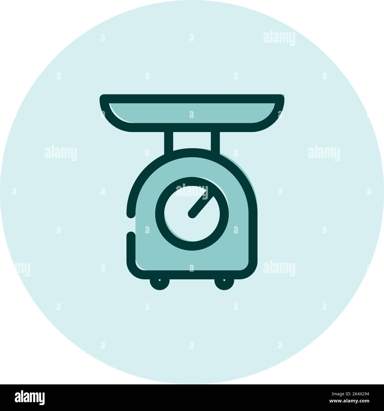 Household electronics scale, illustration, vector on a white background. Stock Vector
