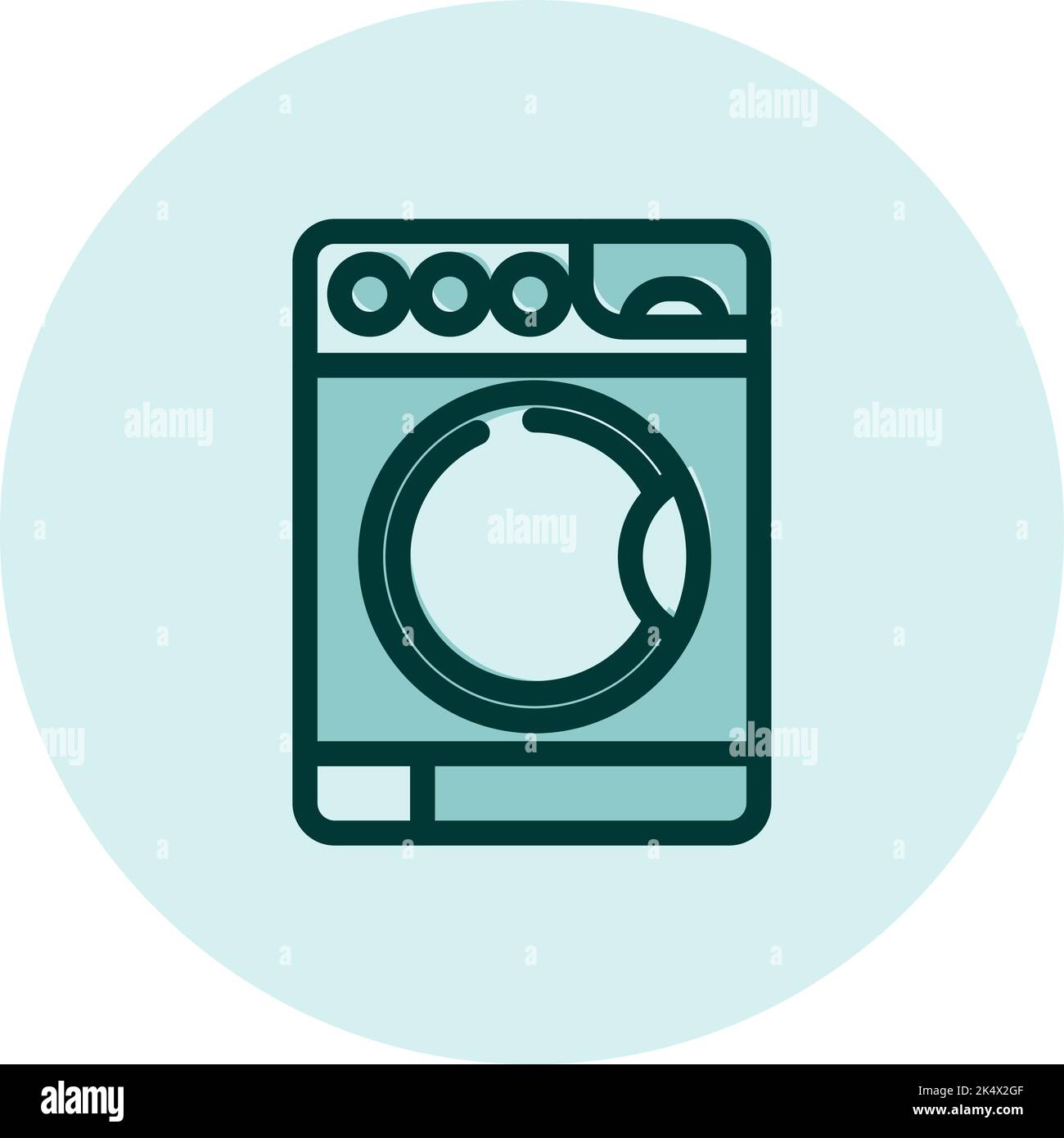 Household electronics washing machine, illustration, vector on a white background. Stock Vector