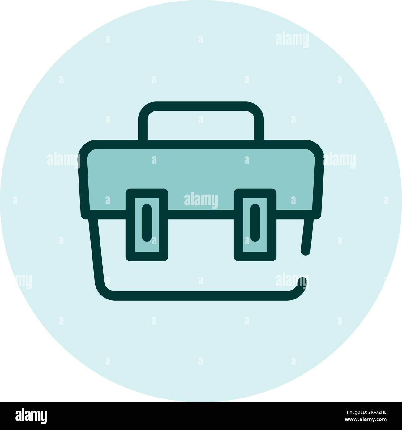 Office bag, illustration, vector on a white background. Stock Vector