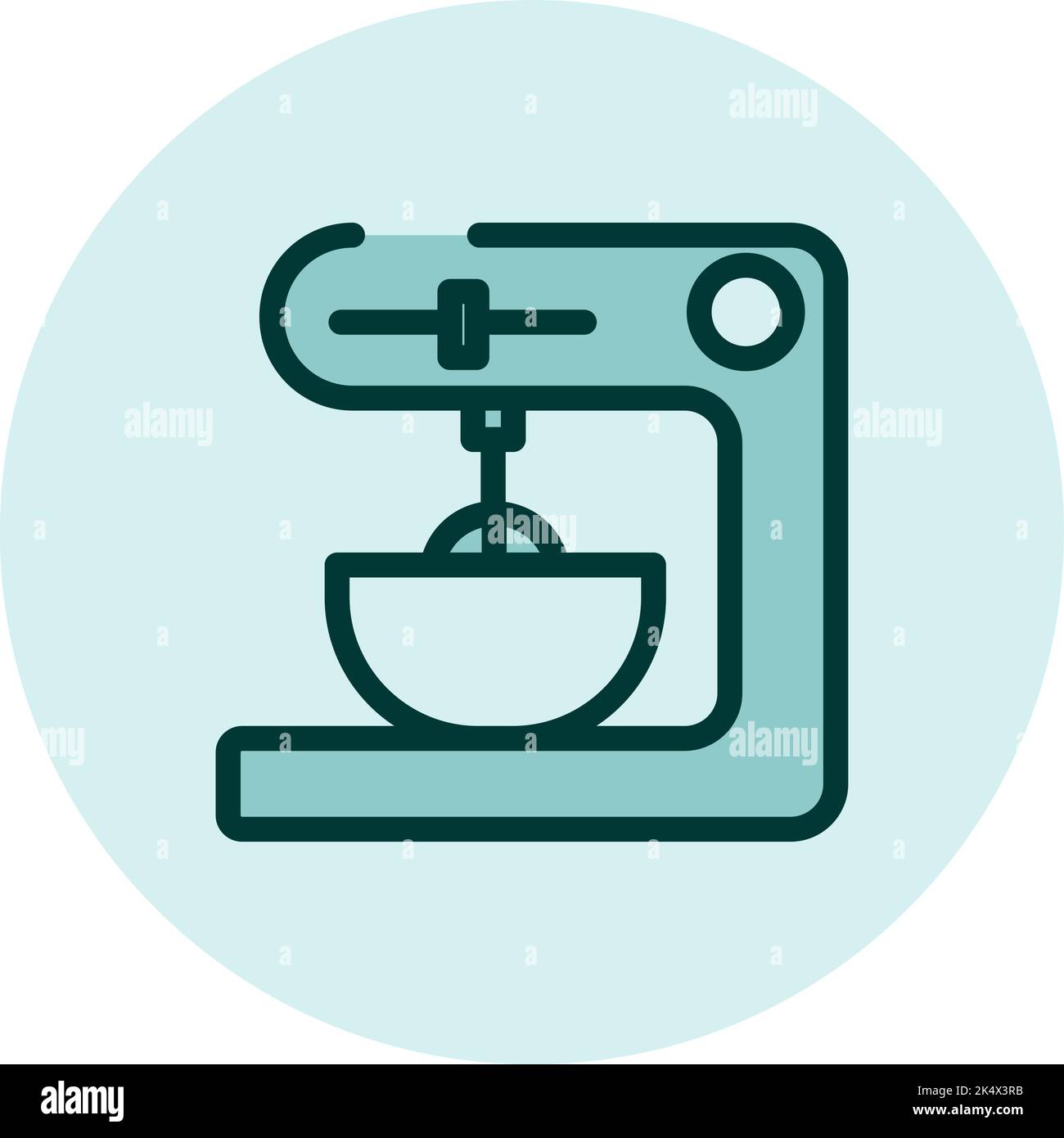 Household electronics kitchen mixer, illustration, vector on a white ...