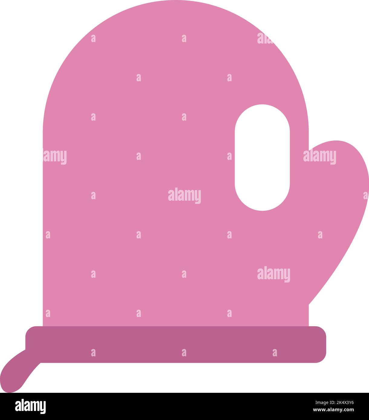Kitchen oven glove, illustration, vector on a white background. Stock Vector