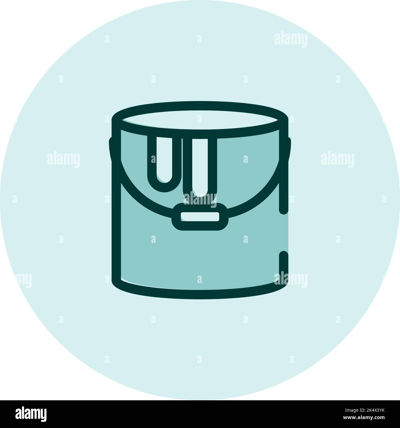 Paint bucket, illustration, vector on a white background Stock Vector