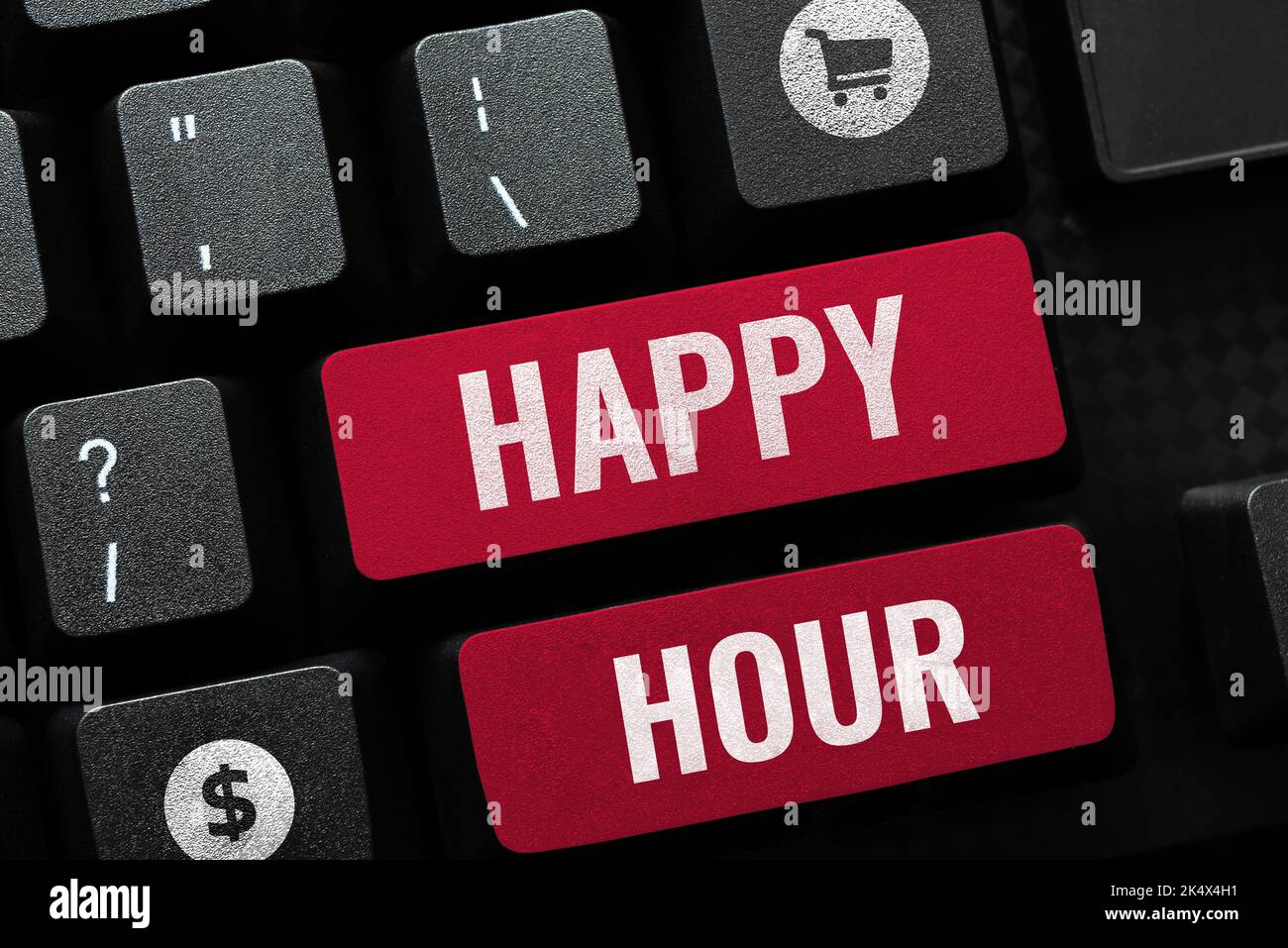 Hand writing sign Happy Hour. Business idea Spending time for activities that makes you relax for a while Stock Photo