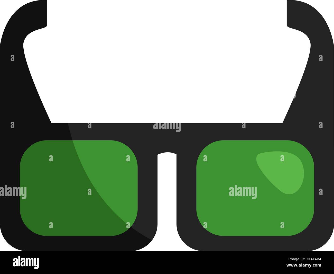3D Glasses, illustration, vector on a white background. Stock Vector
