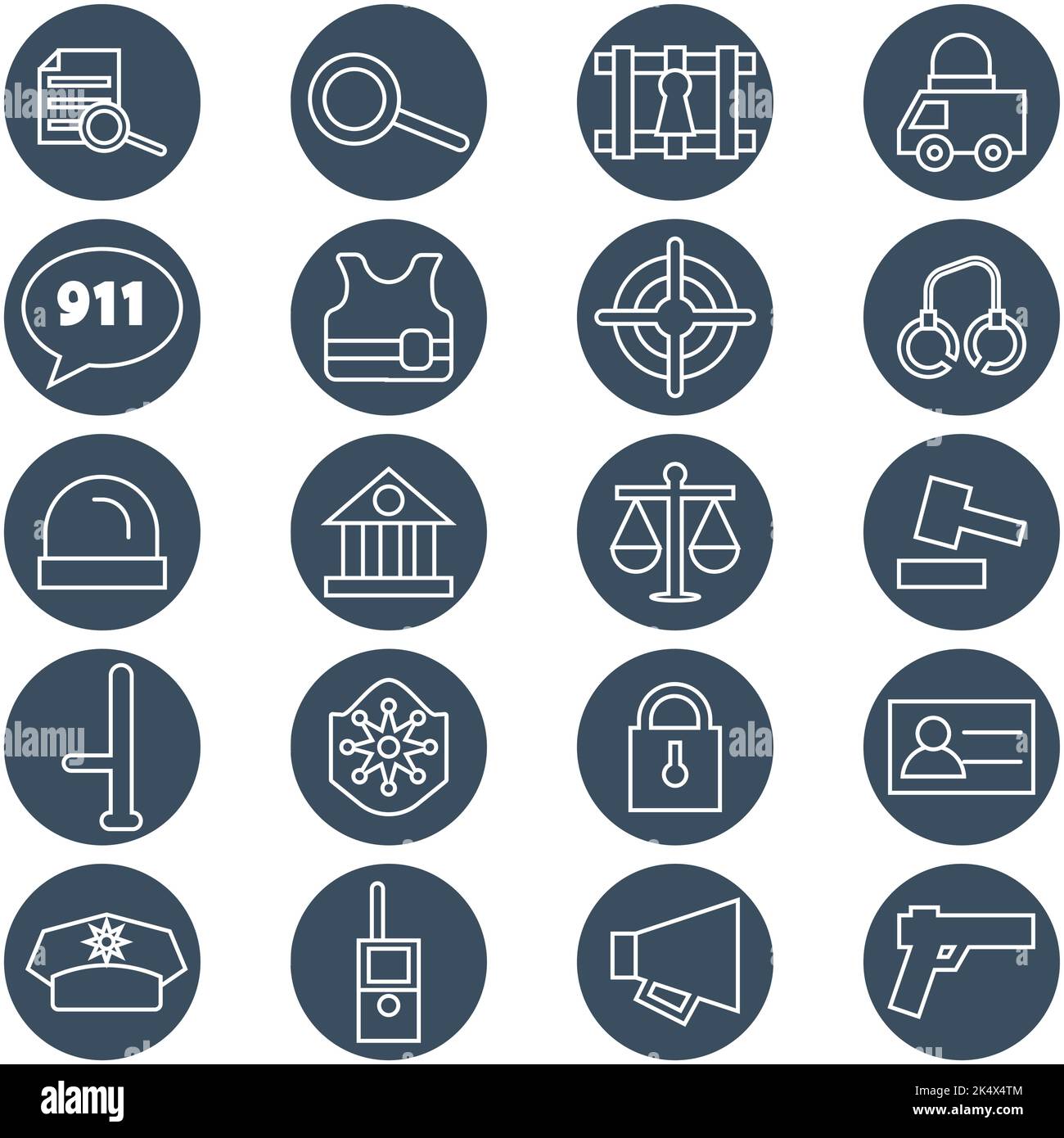 Police station, illustration, vector on a white background. Stock Vector