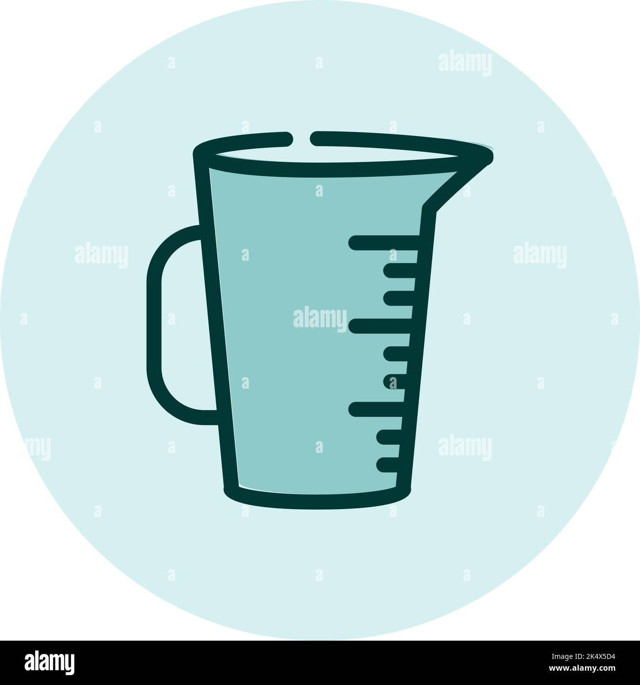 Kitchen measuring cup, illustration, vector on a white background. Stock Vector