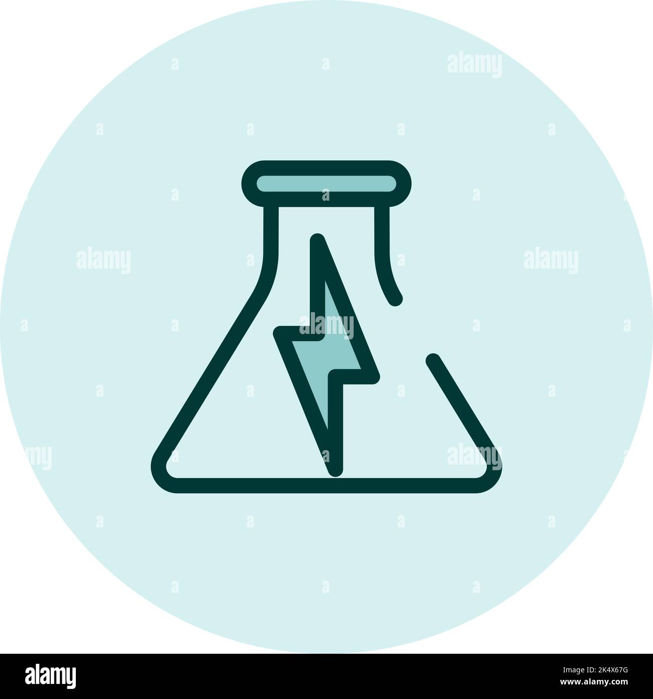 Electrochemistry science, illustration, vector on a white background