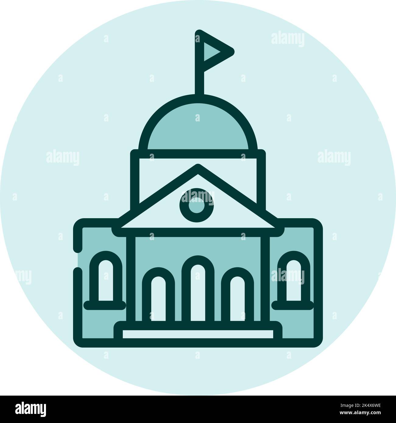 State office building, illustration, vector on a white background. Stock Vector