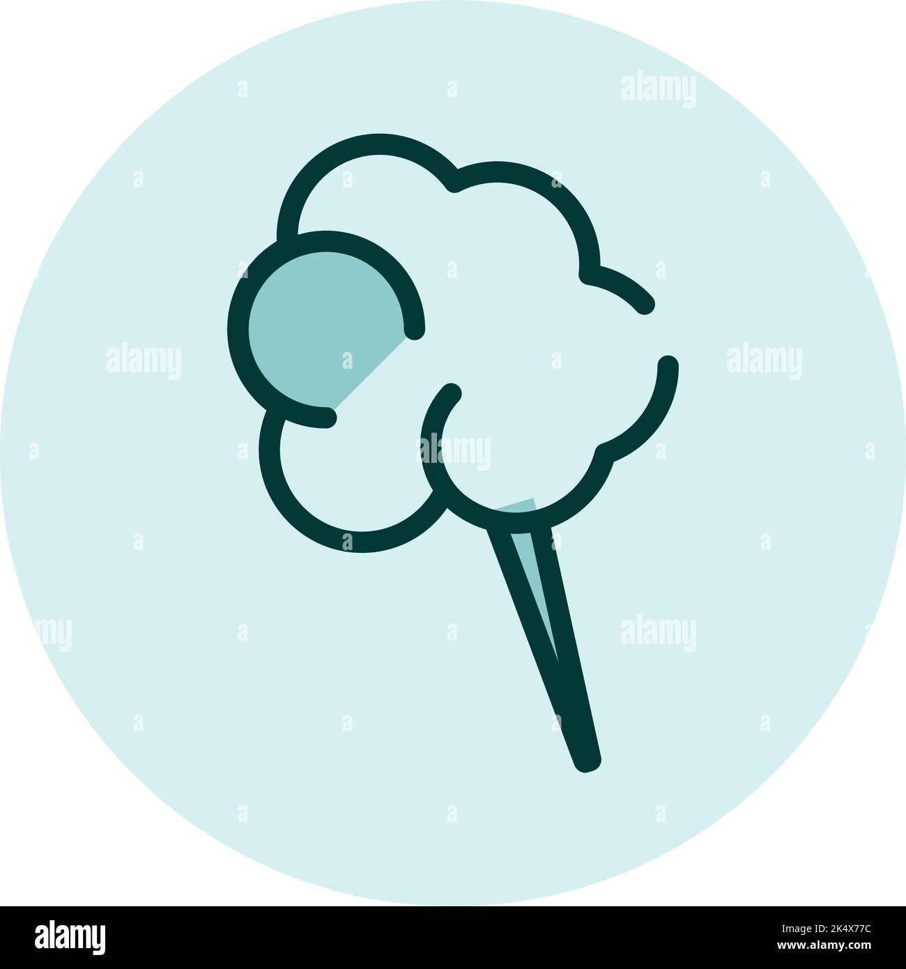 Sweet cotton candy, illustration, vector on a white background. Stock Vector