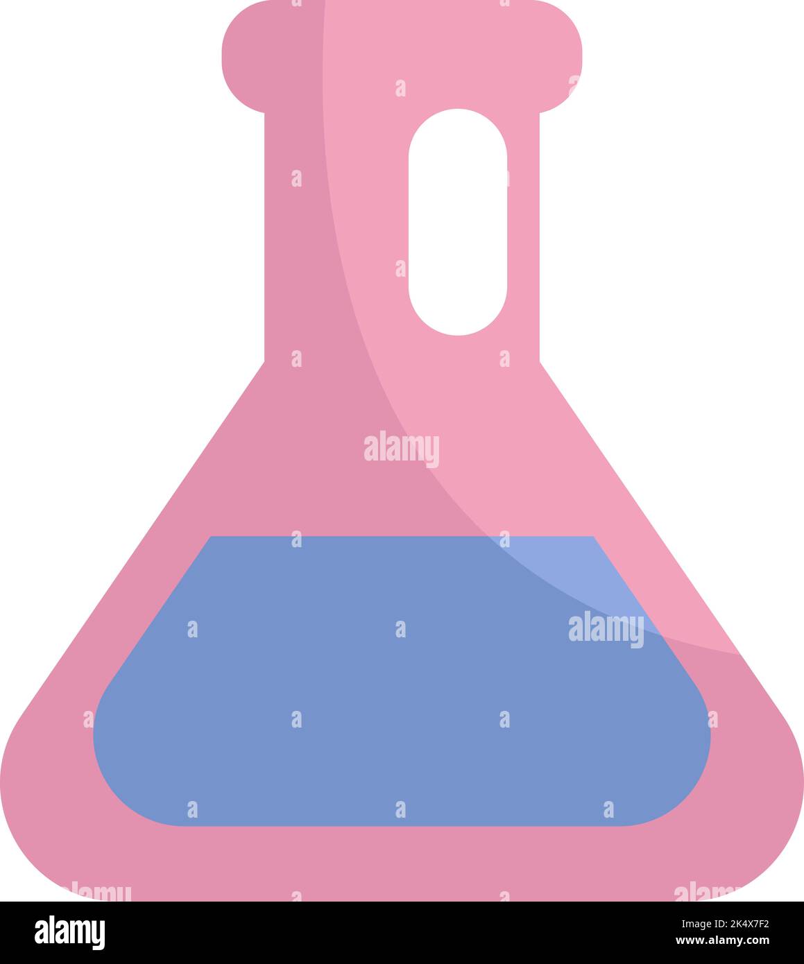 Chemical bottle, illustration, vector on a white background Stock