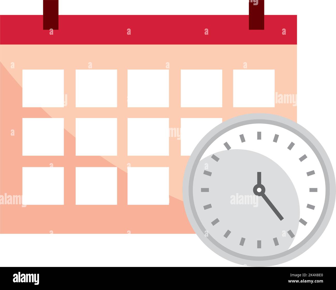 time clock and calendar Stock Vector Image & Art - Alamy