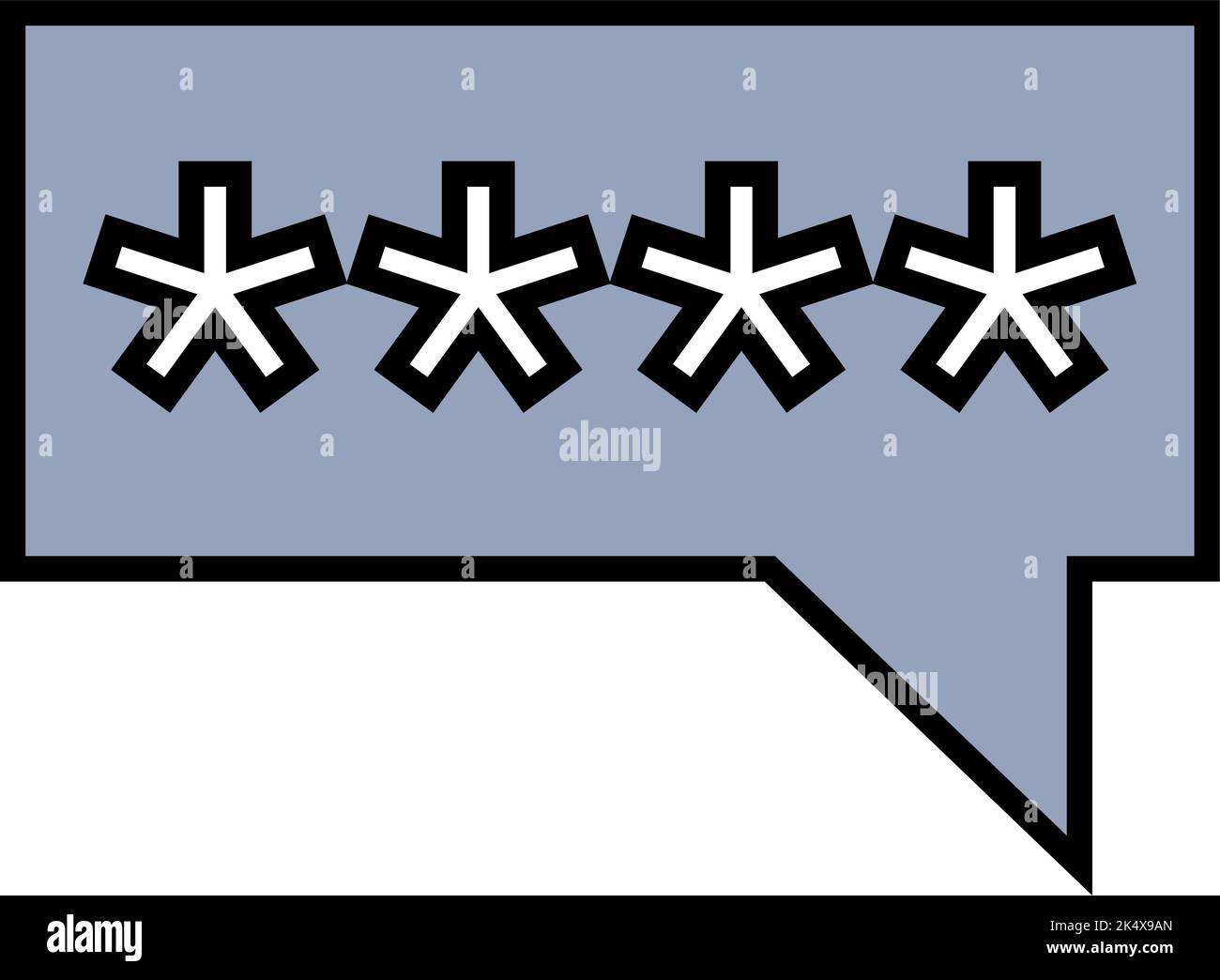 Online security password, illustration, vector on a white background ...