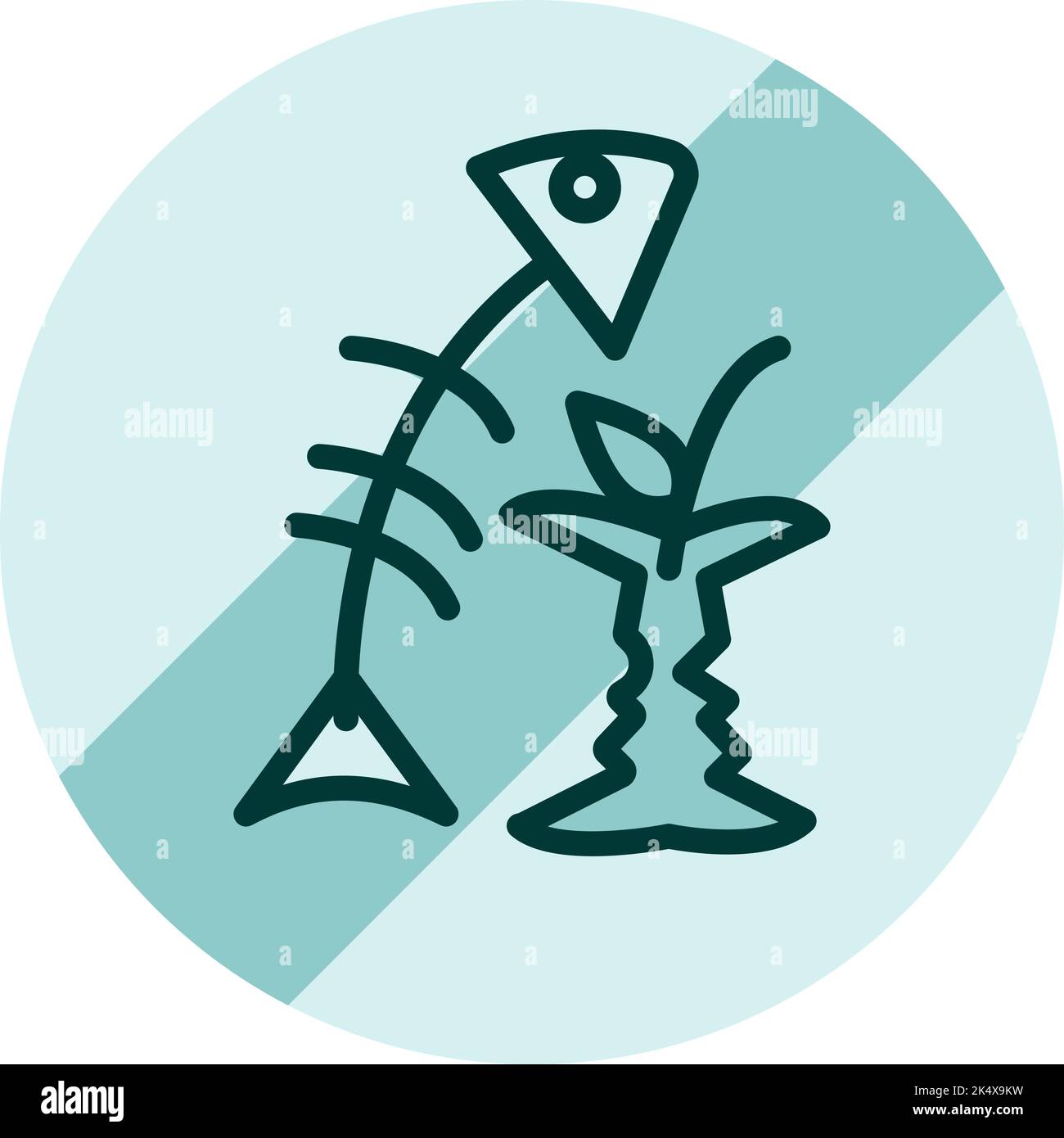 Warning sign no litter, illustration, vector on a white background