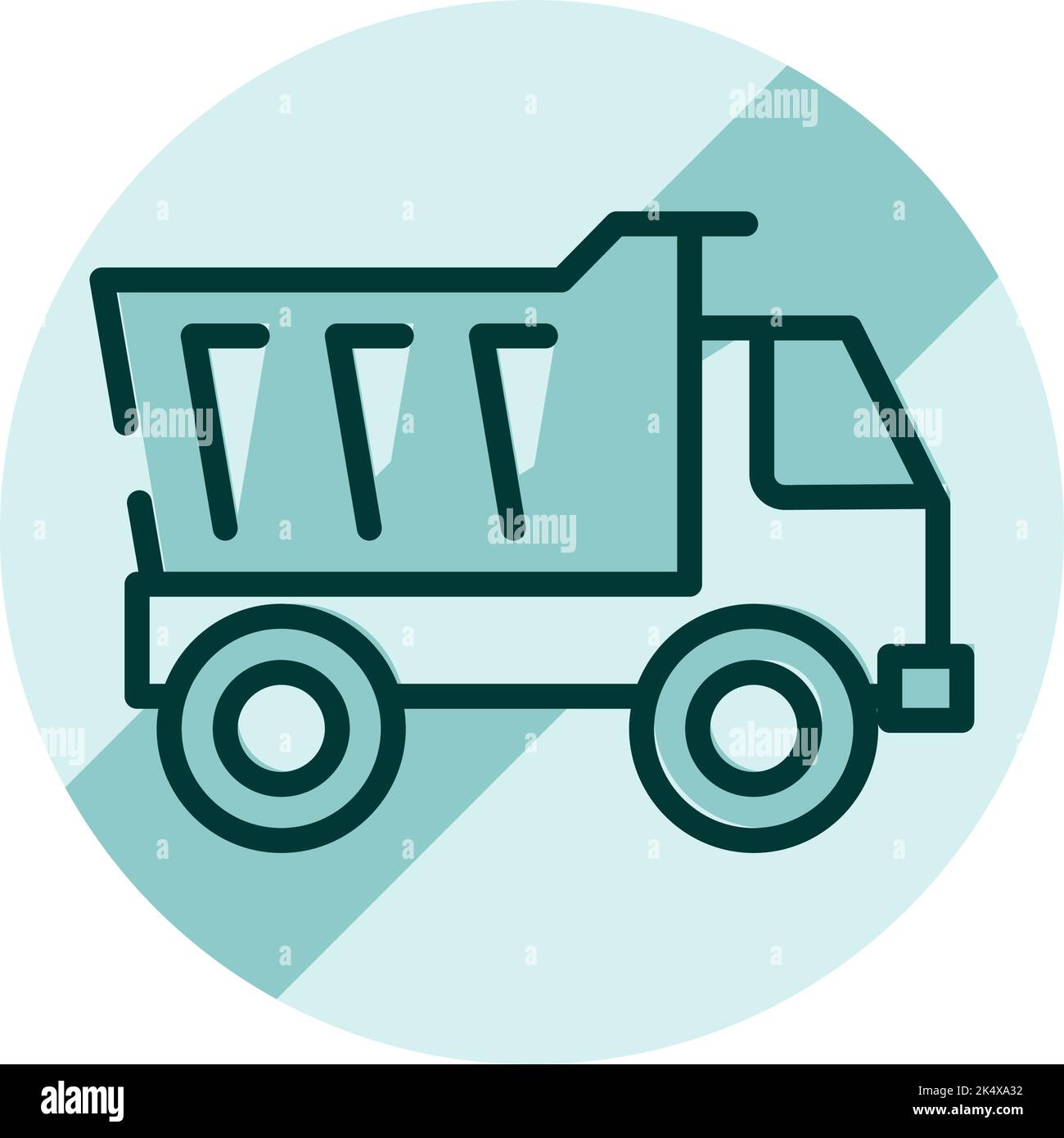 Warning sign no truck zone, illustration, vector on a white background