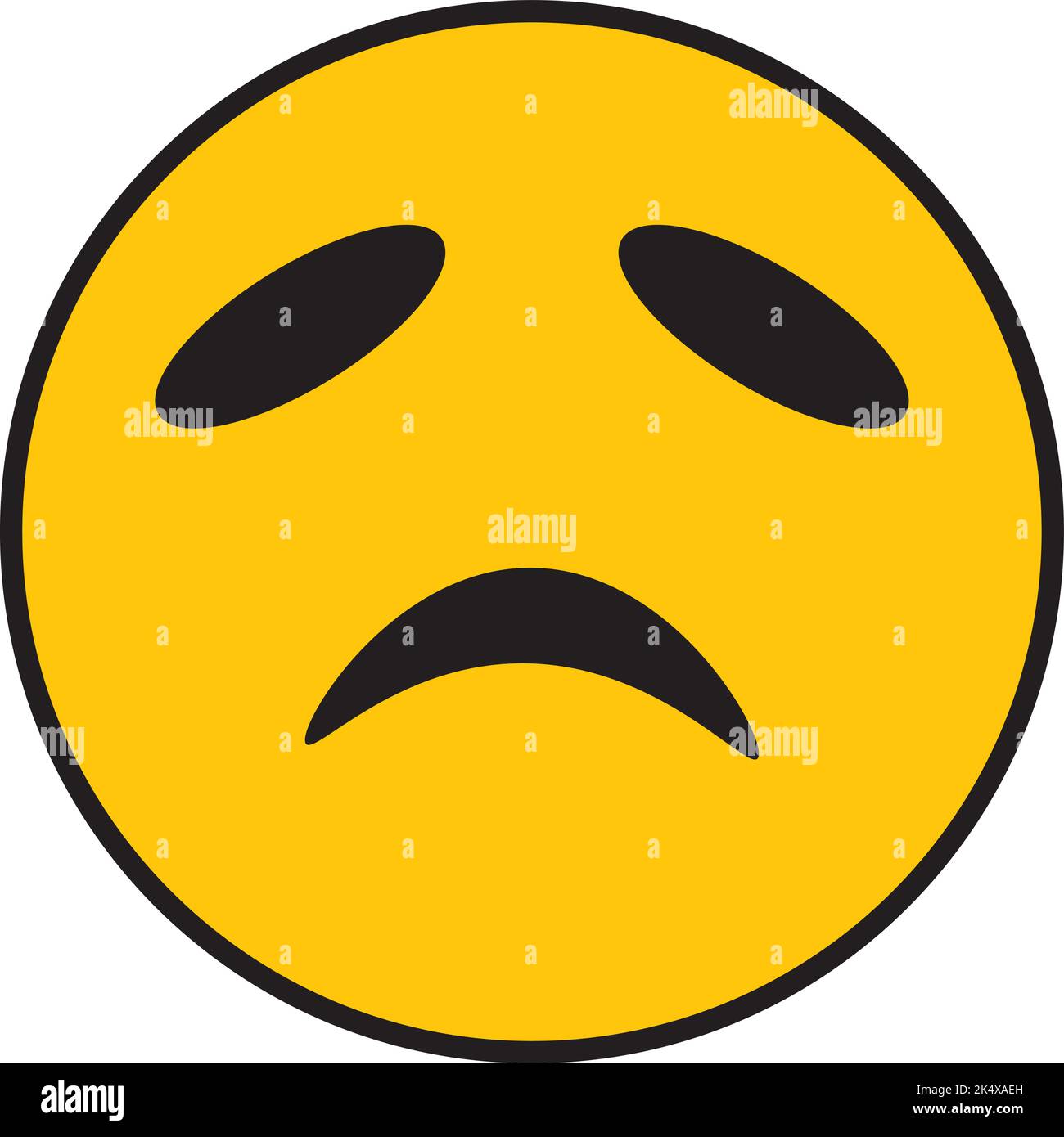Bored emoticon, illustration, vector on a white background Stock Vector ...