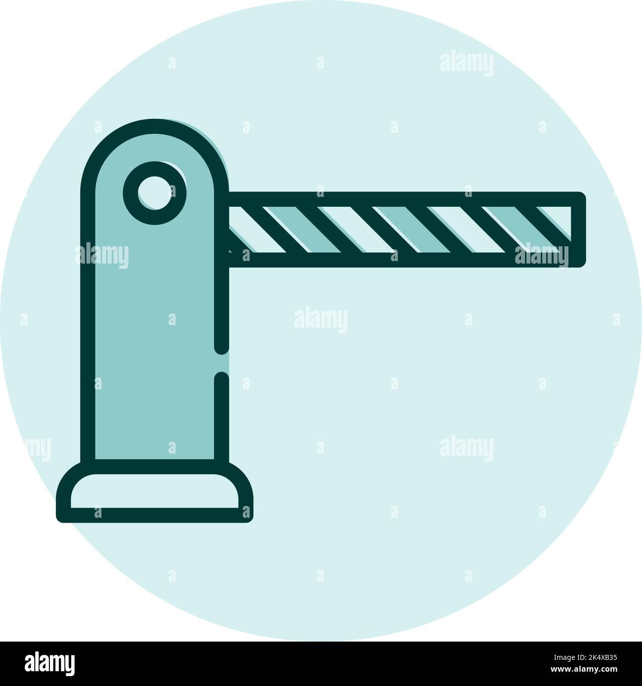 Car barrier, illustration, vector on a white background. Stock Vector