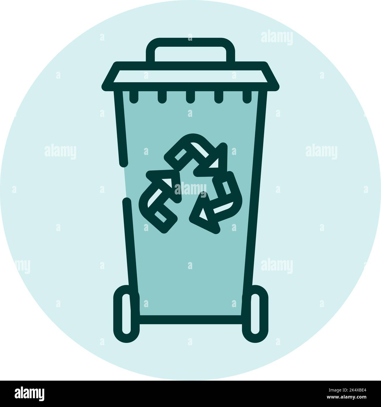 Trash pick up service, illustration, vector on a white background Stock