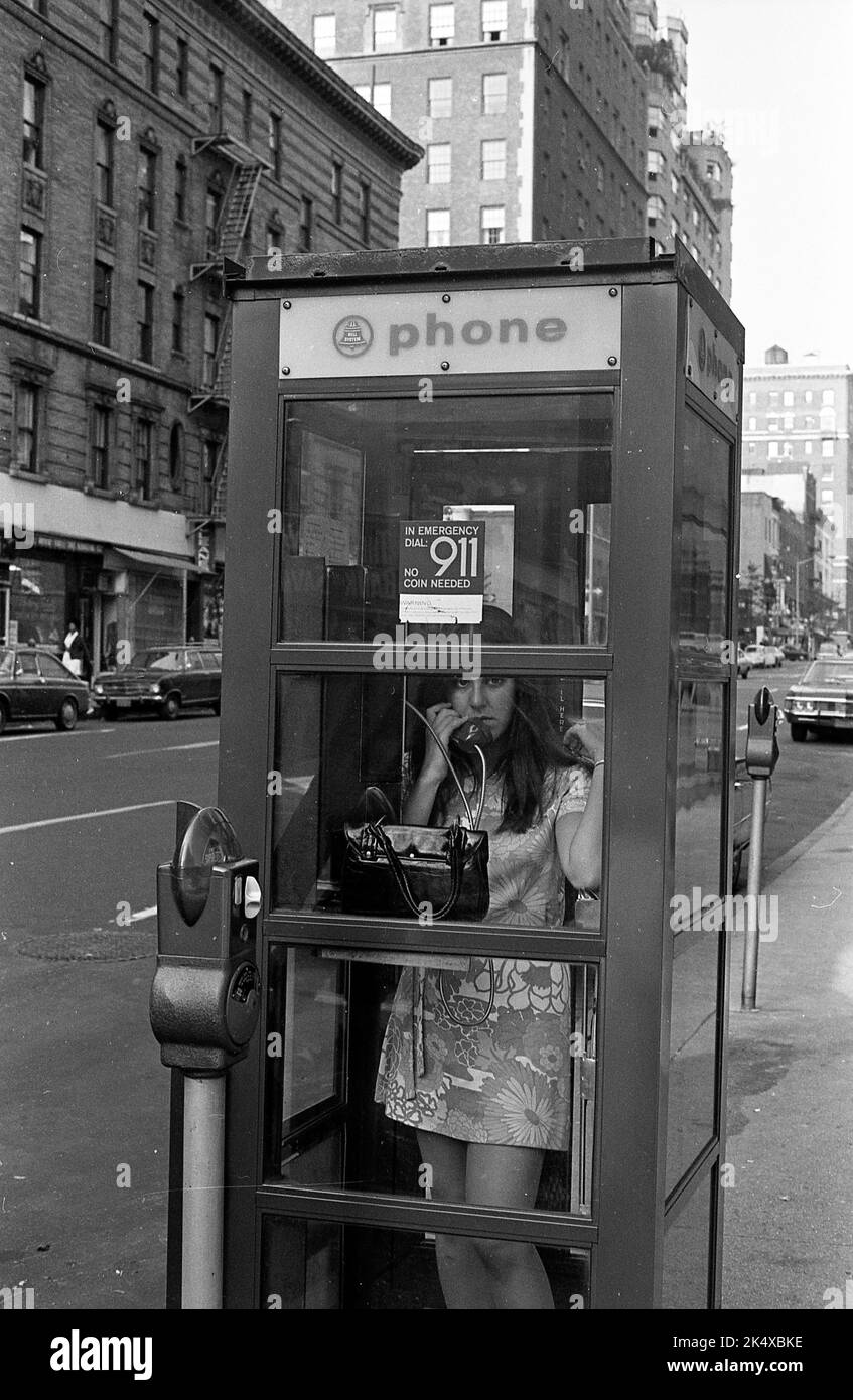 Phone booth, New York City, USA Stock Photo Alamy