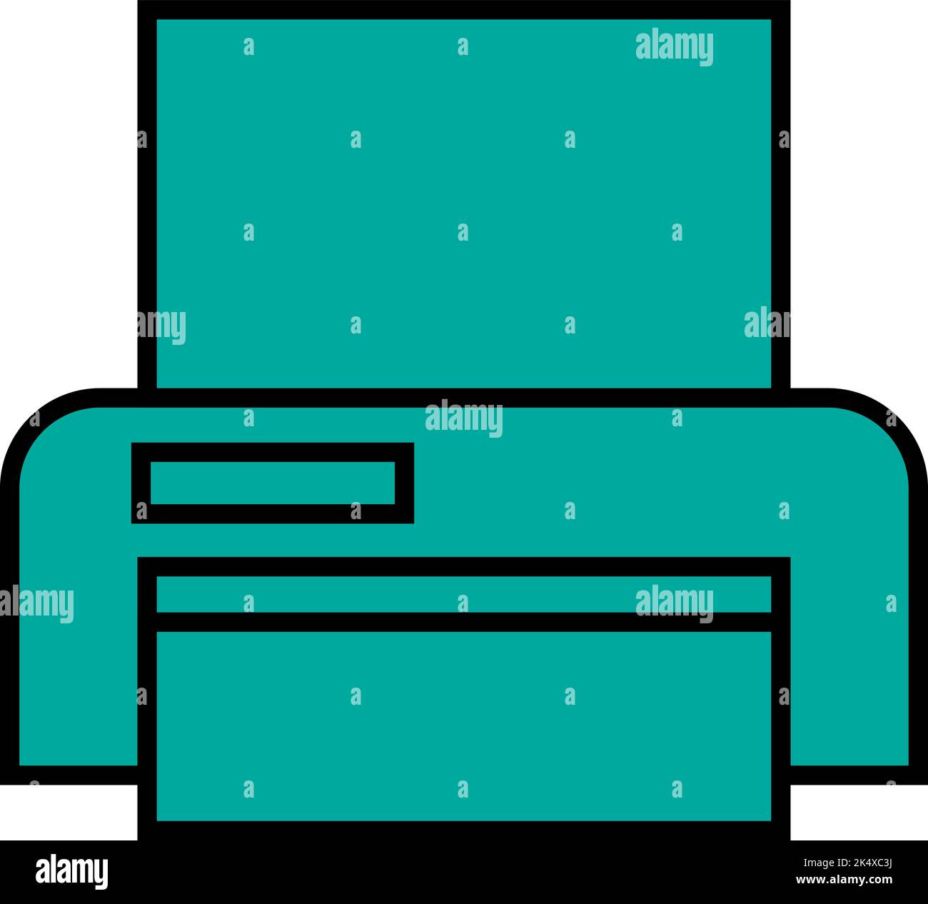 Technology device printer, illustration, vector on a white background ...