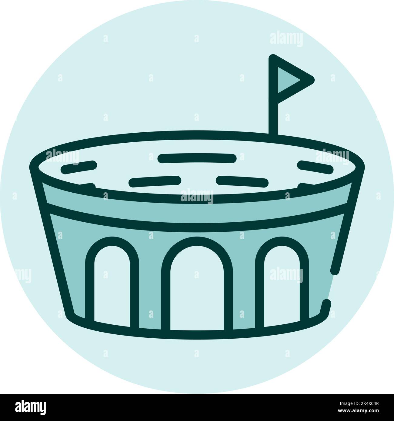 Four R Stadium Stadium arena, illustration, vector on a white background Stock Vector ...