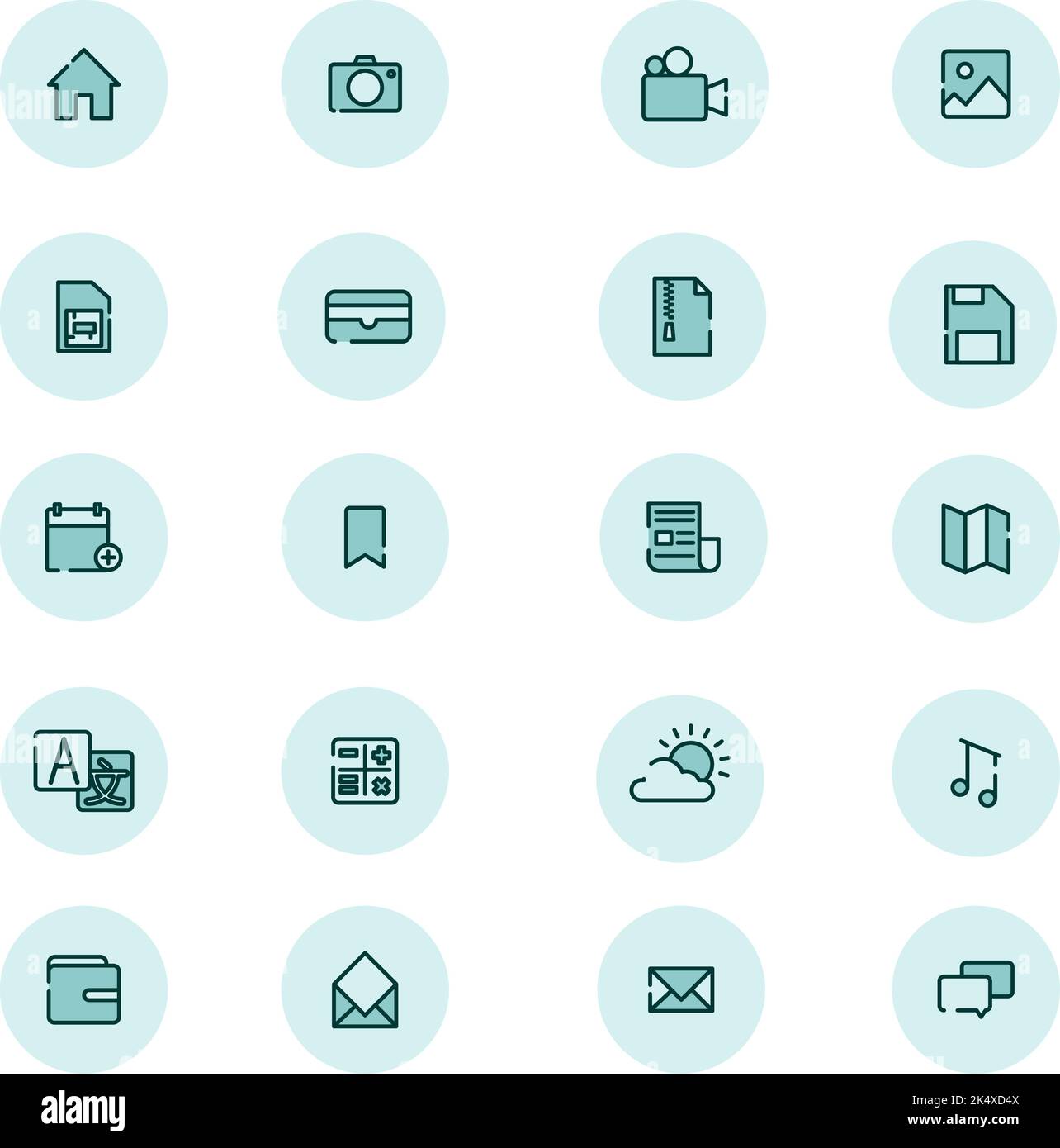 Web icon set, illustration, vector on a white background Stock Vector ...